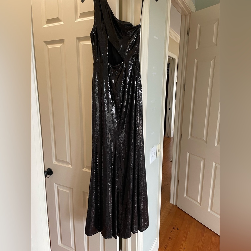 Black sequin formal or prom dress
